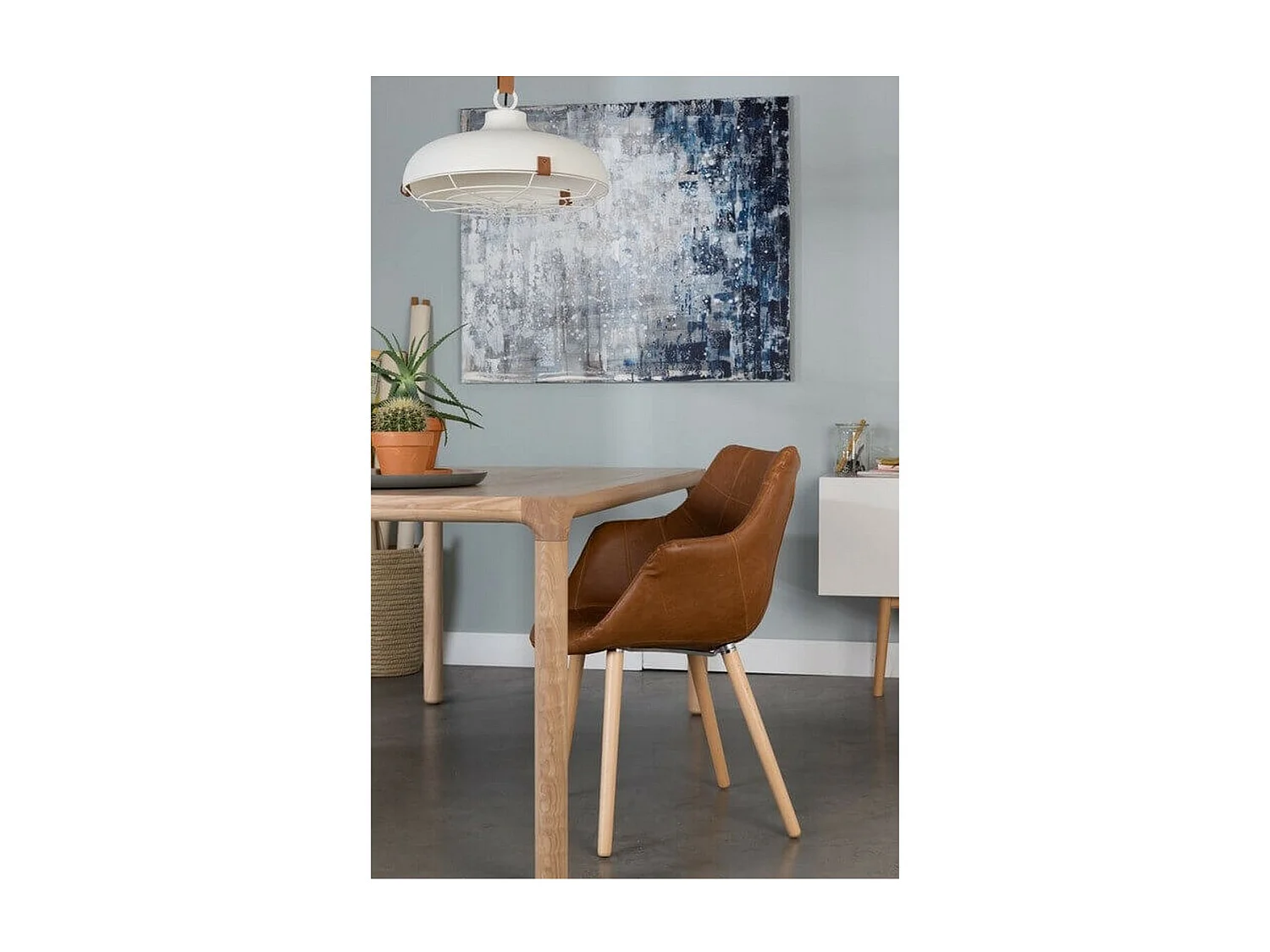 STORM - Table repas en frêne naturel 220 cm