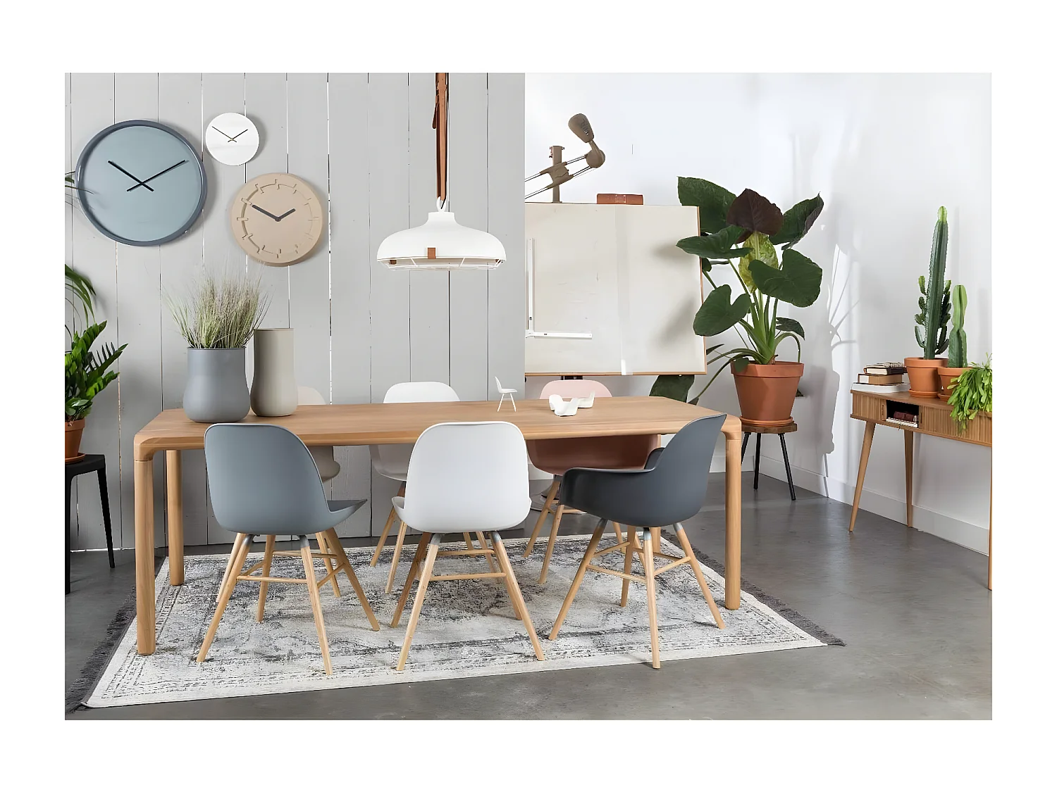 STORM - Table repas en frêne naturel 220 cm