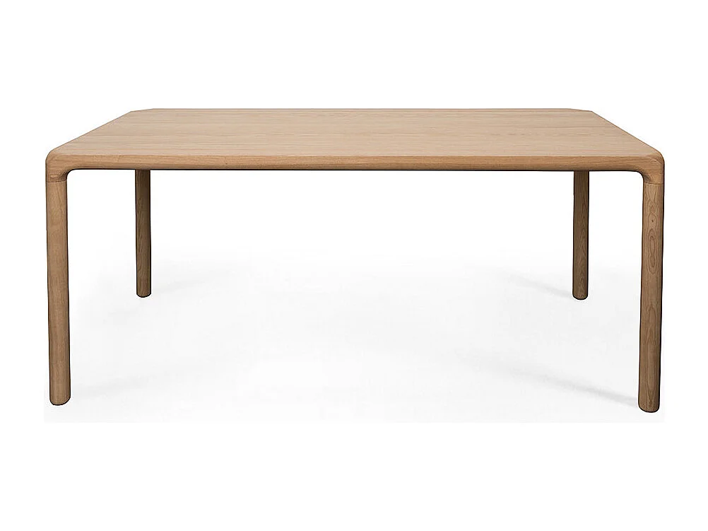 Storm - Table à manger 10 personnes aux bords arrondis en bois - Bois clair