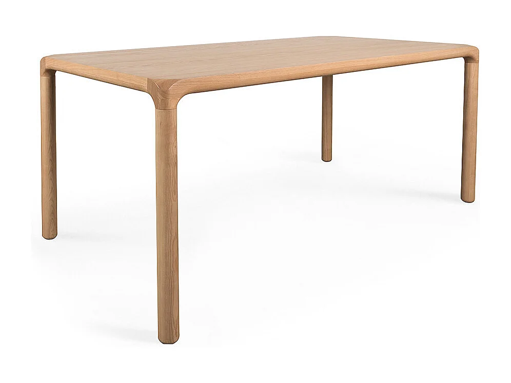 Storm - Table à manger 10 personnes aux bords arrondis en bois - Bois clair