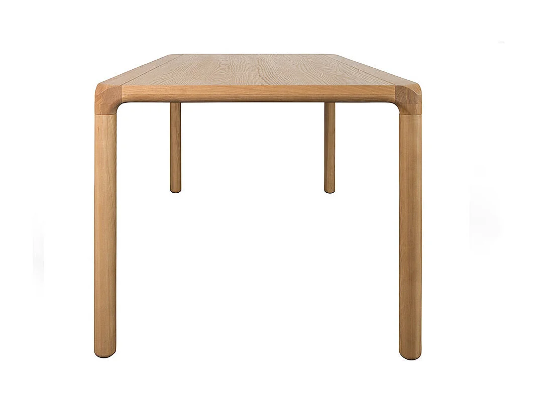 Storm - Table à manger 10 personnes aux bords arrondis en bois - Bois clair