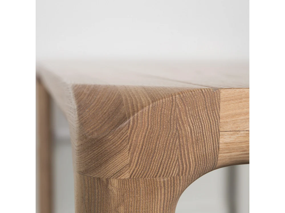 Storm - Table à manger 10 personnes aux bords arrondis en bois - Bois clair