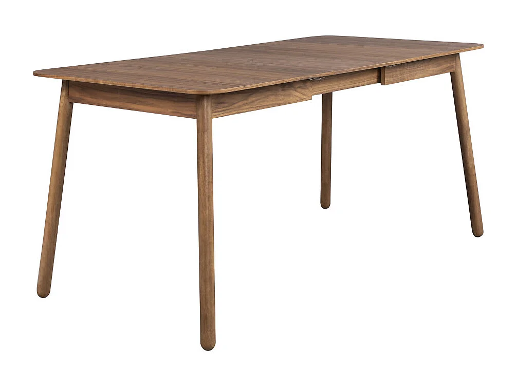 Glimps - Table à manger extensible 4 à 6 personnes 120-162x80cm en bois - Bois foncé