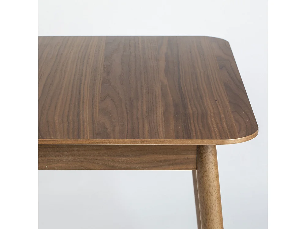 Glimps - Table à manger extensible 4 à 6 personnes 120-162x80cm en bois - Bois foncé