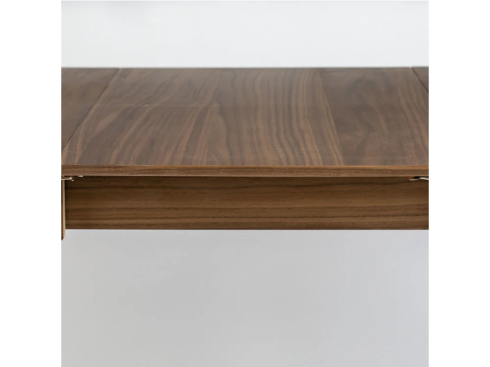 Glimps - Table à manger extensible 4 à 6 personnes 120-162x80cm en bois - Bois foncé