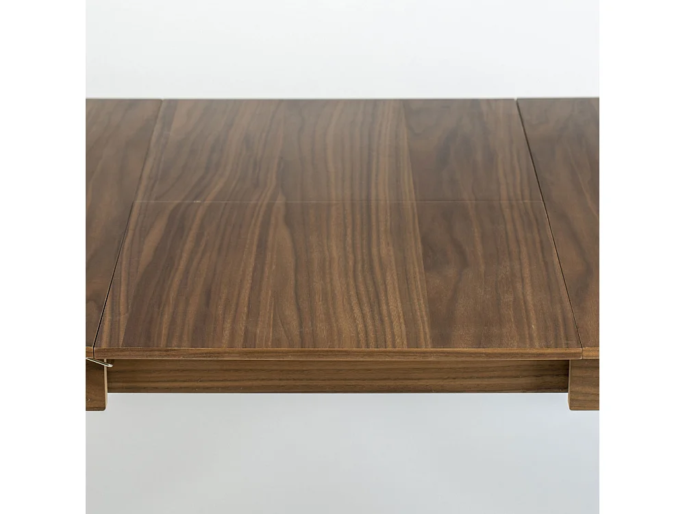 Glimps - Table à manger extensible 4 à 6 personnes 120-162x80cm en bois - Bois foncé