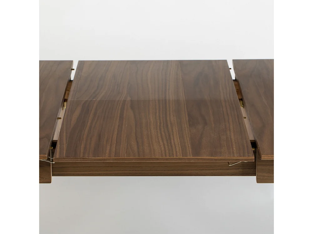 Glimps - Table à manger extensible 4 à 6 personnes 120-162x80cm en bois - Bois foncé