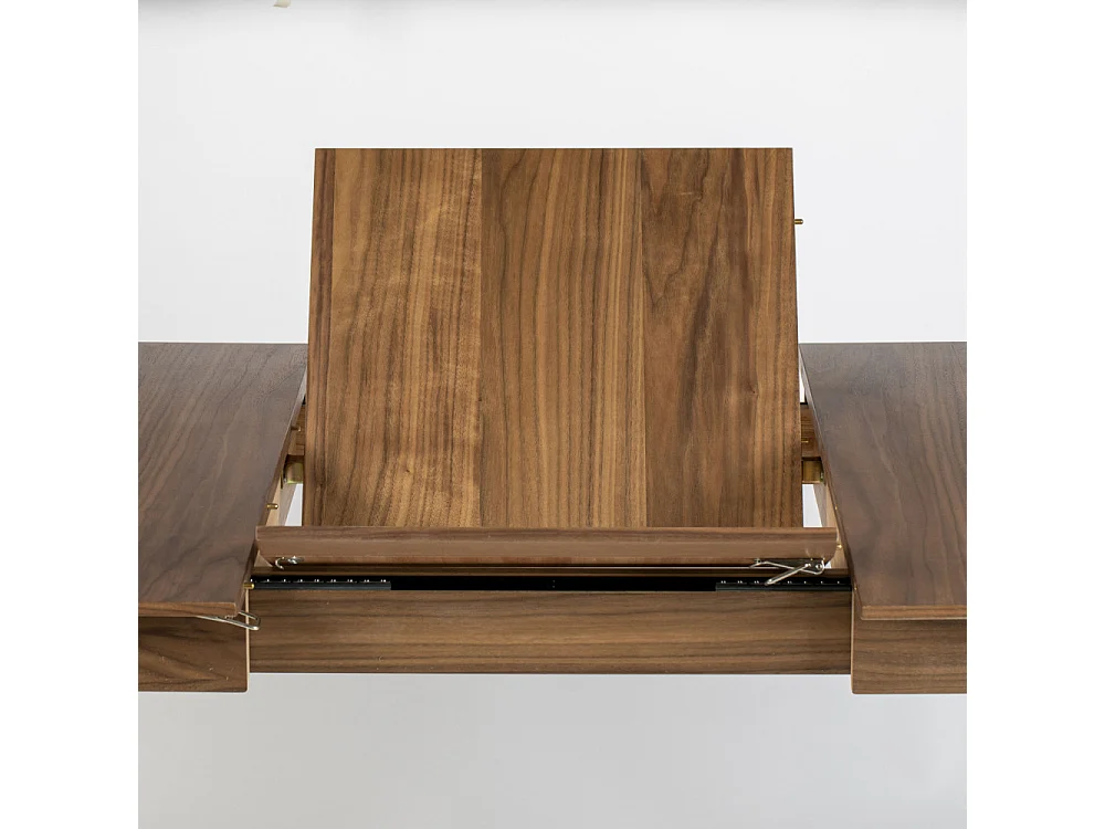 Glimps - Table à manger extensible 4 à 6 personnes 120-162x80cm en bois - Bois foncé