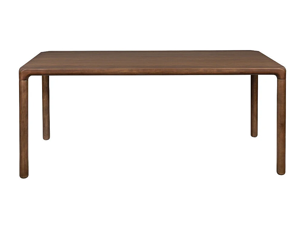 Storm - Table à manger 8 personnes aux bords arrondis en bois - Bois foncé