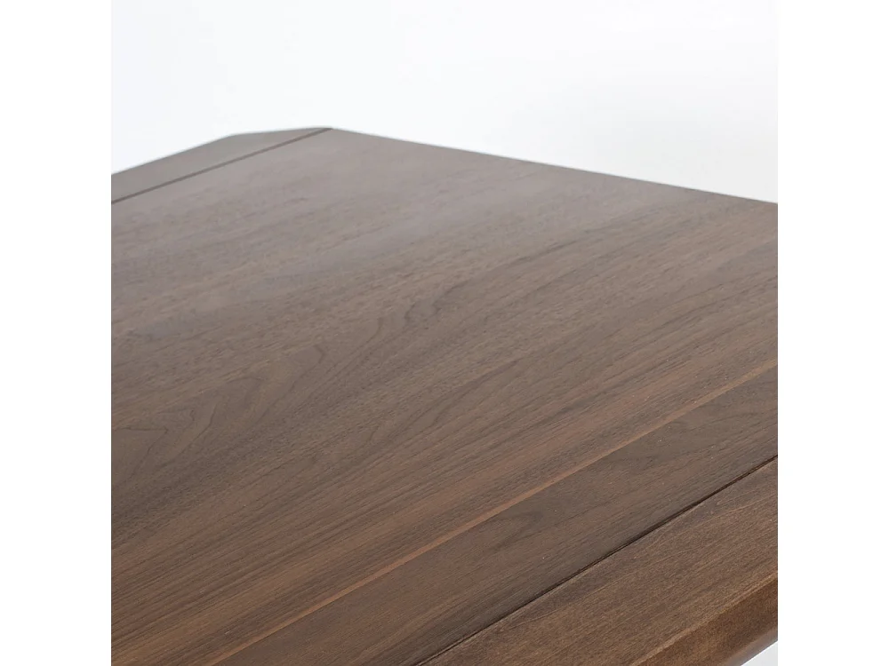 Storm - Table à manger 8 personnes aux bords arrondis en bois - Bois foncé