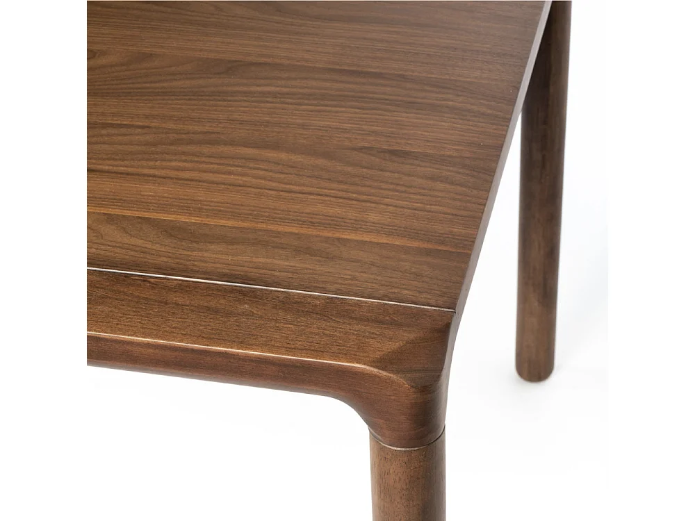 Storm - Table à manger 8 personnes aux bords arrondis en bois - Bois foncé