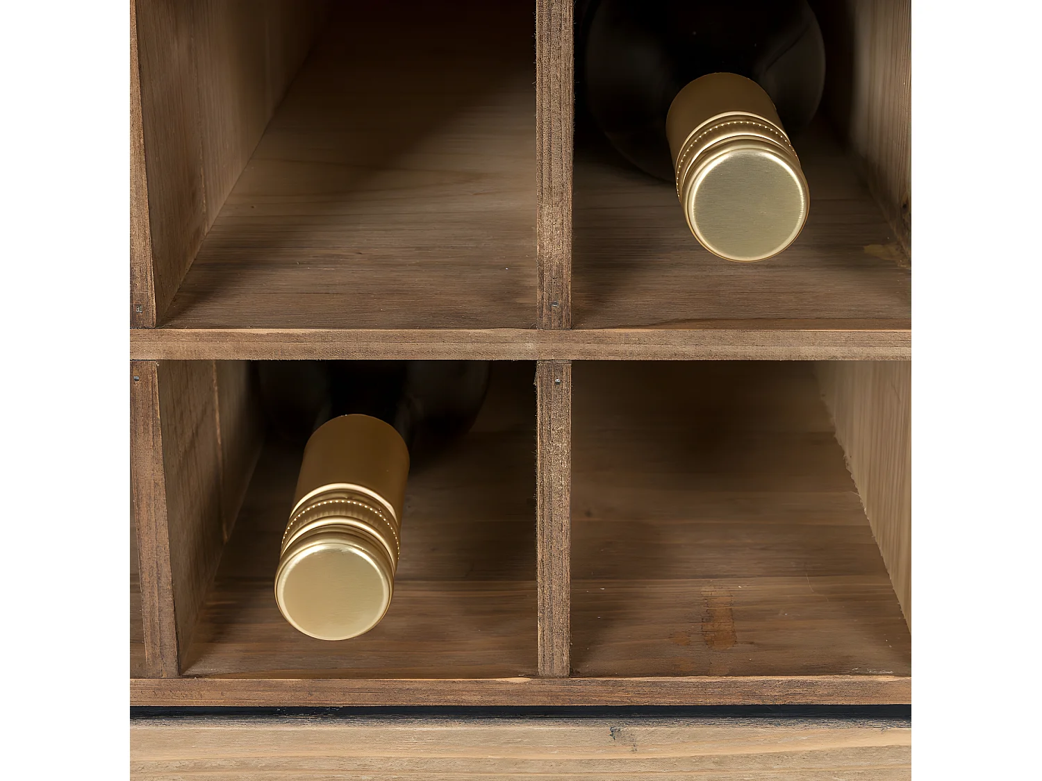 EDGAR - Meuble bar vintage en bois et métal