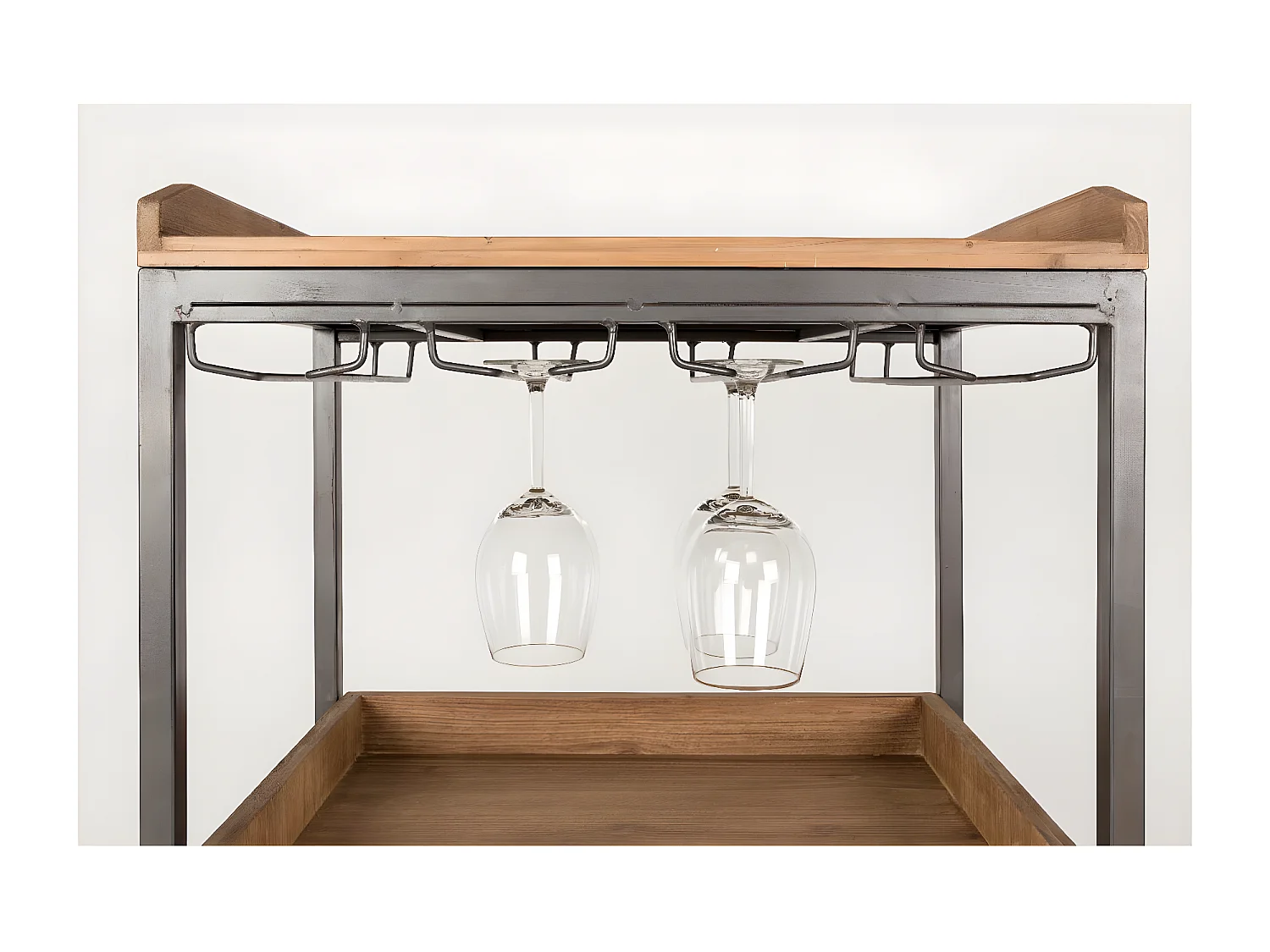 EDGAR - Meuble bar vintage en bois et métal