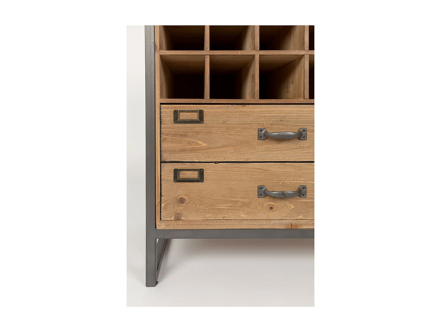 EDGAR - Meuble bar vintage en bois et métal