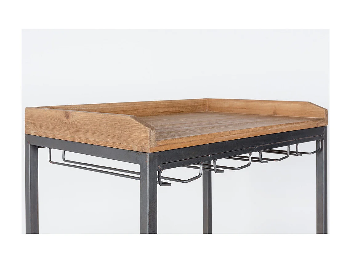 Edgar - Armoire bar à vin vintage - Bois clair