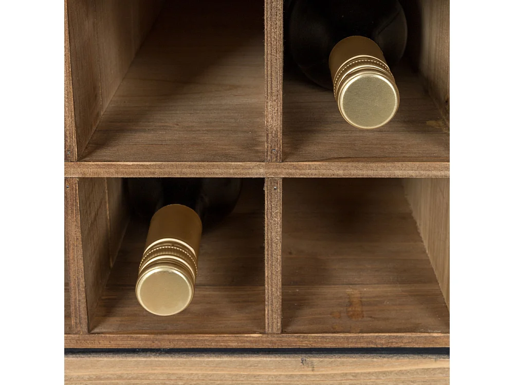 Edgar - Armoire bar à vin vintage - Bois clair