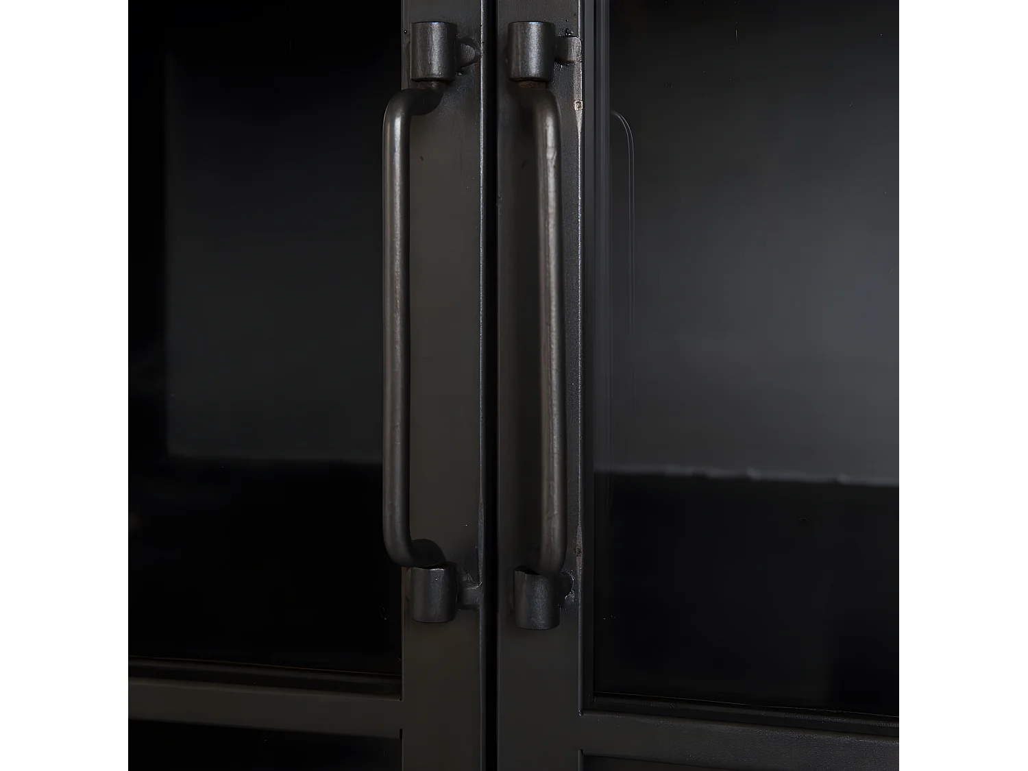 DAMIAN - Meuble bar haut en bois et acier