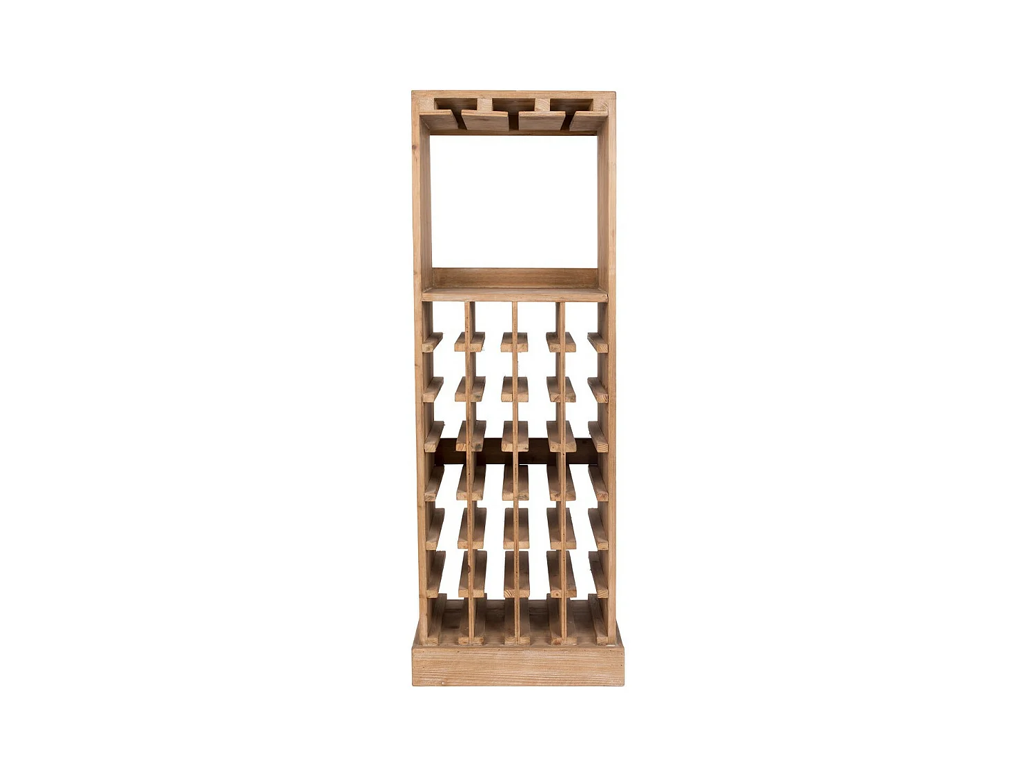 CLAUDE - Rangement Bouteilles en Bois Massif Vintage