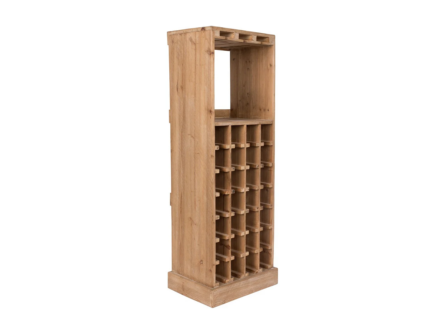 CLAUDE - Rangement Bouteilles en Bois Massif Vintage