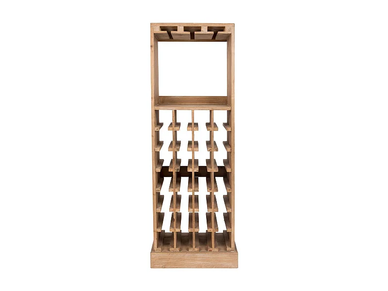 CLAUDE - Rangement Bouteilles en Bois Massif Vintage