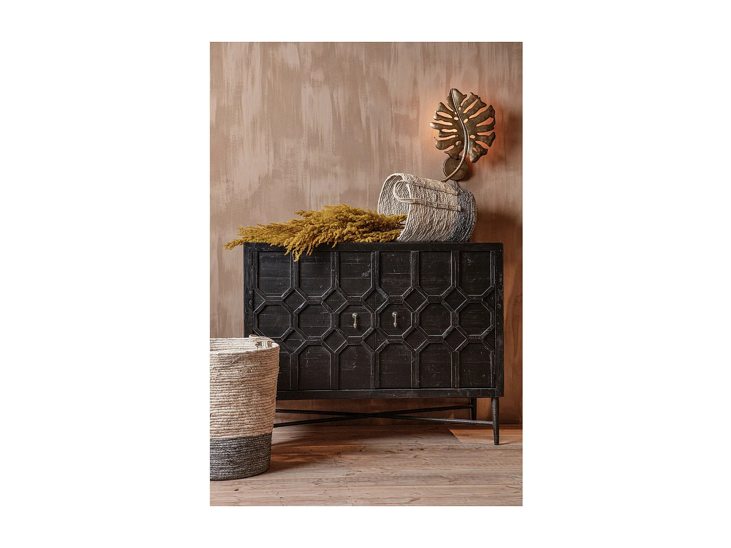 BEQUEST - Meuble de rangement en bois noir