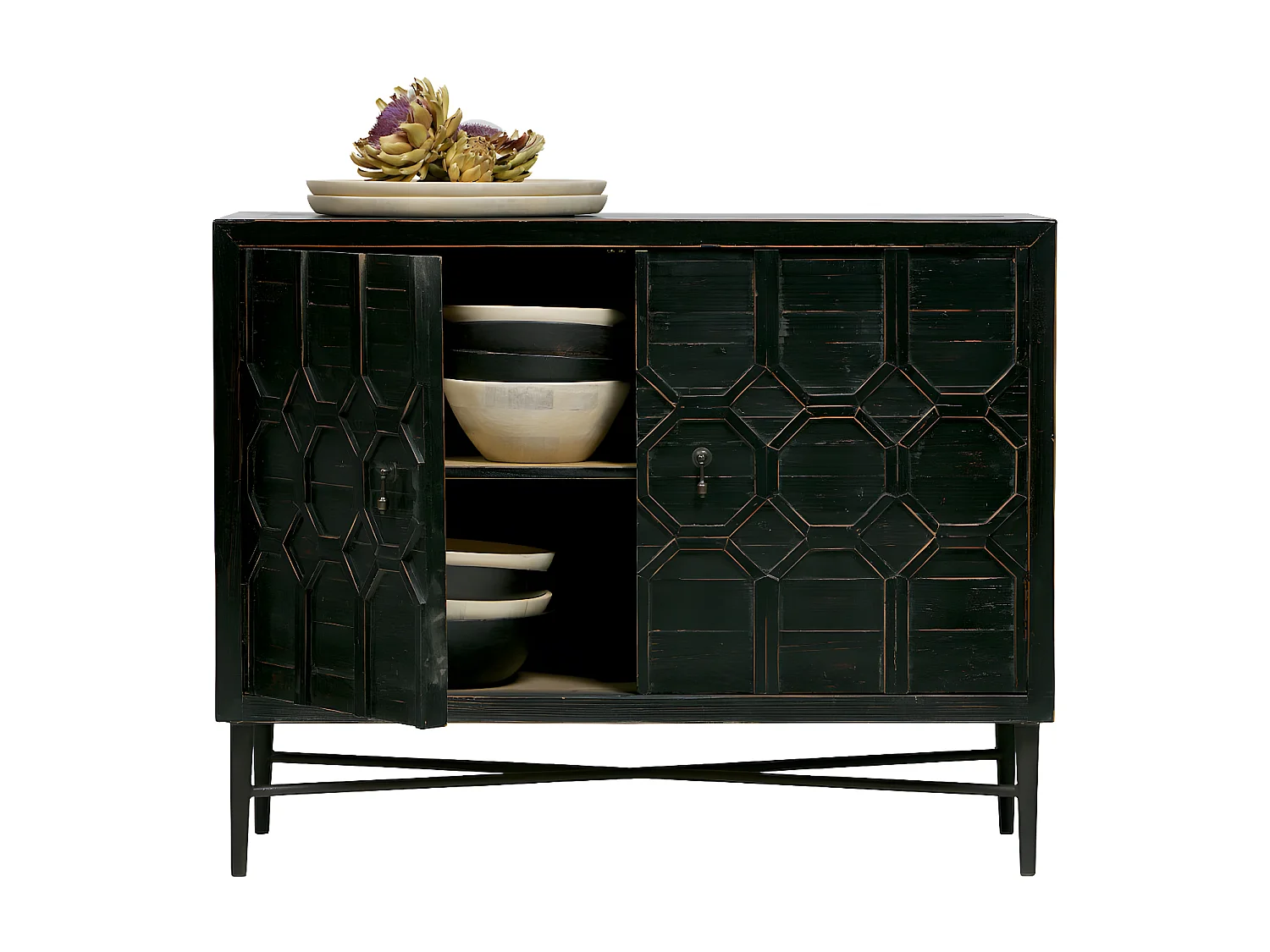 BEQUEST - Meuble de rangement en bois noir