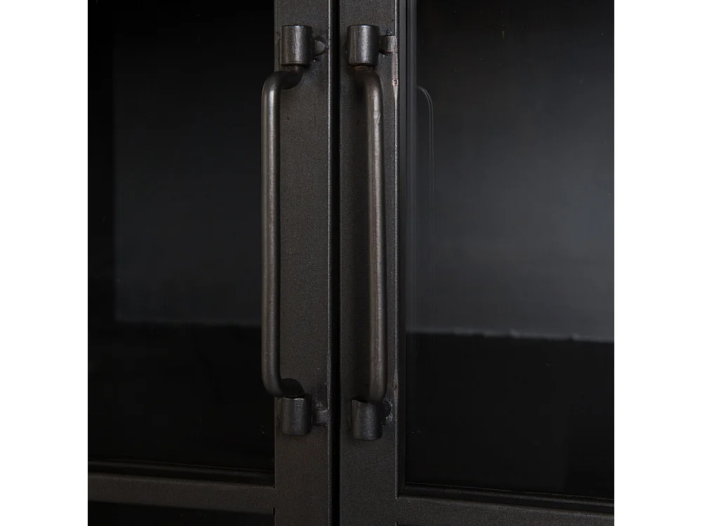 Damian - Buffet vintage en bois et métal : Couleur - Bois clair