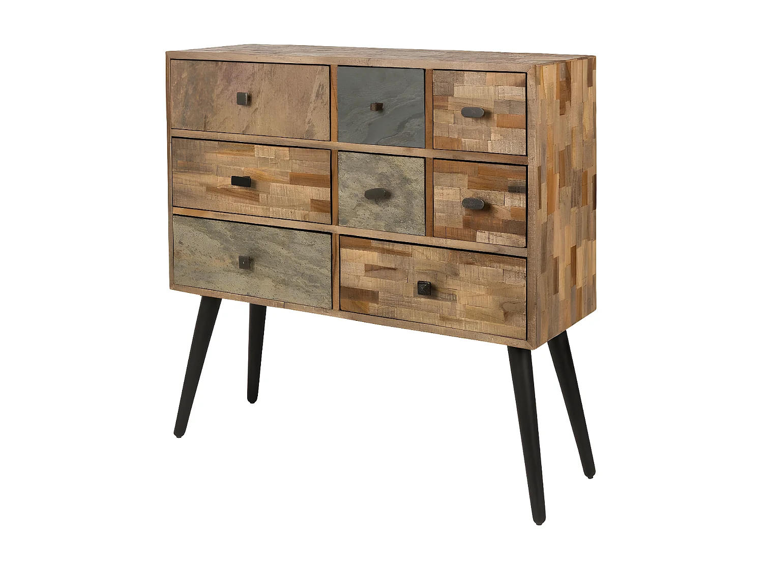 HUT - Commode en bois de teck recyclé avec tiroirs