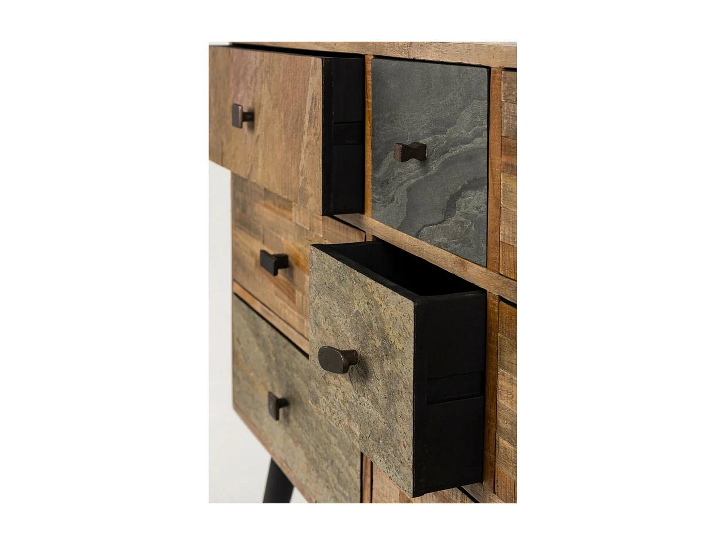 HUT - Commode en bois de teck recyclé avec tiroirs