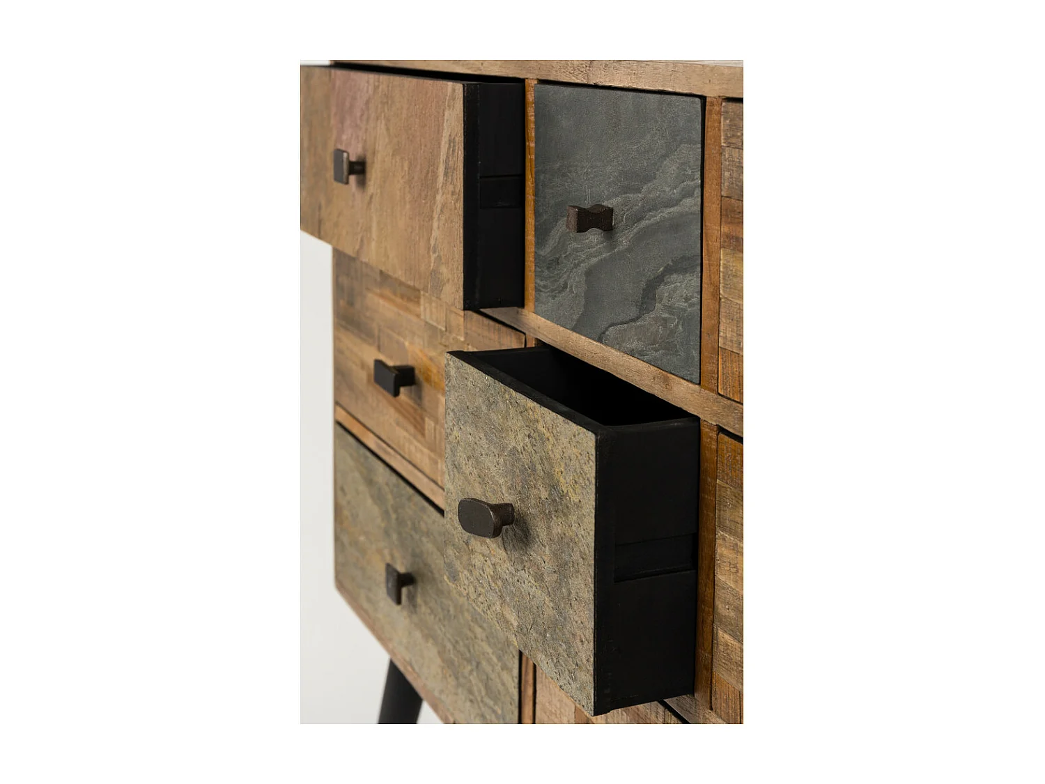 HUT - Commode en bois de teck recyclé avec tiroirs