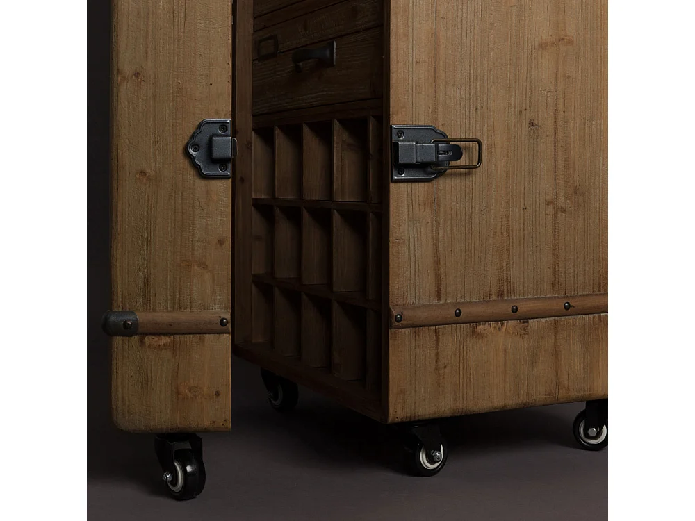 Lico - Meuble bar à vin vintage - Naturel