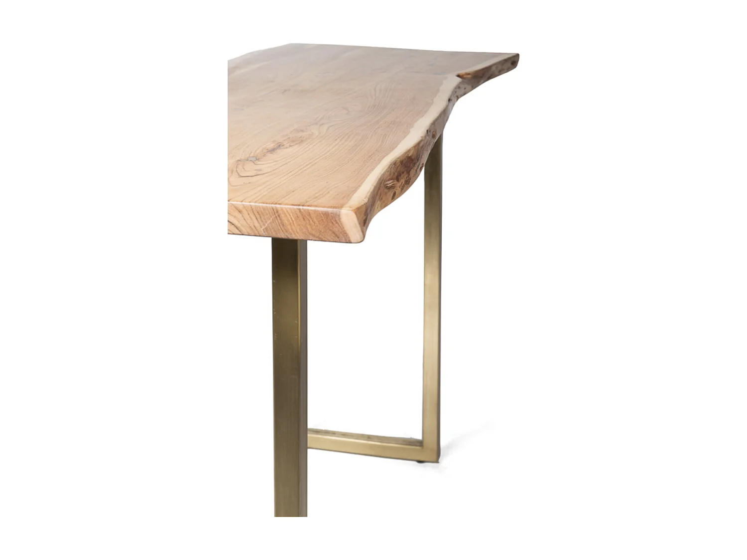 GOLDWOOD - Table haute en acacia avec pieds laiton