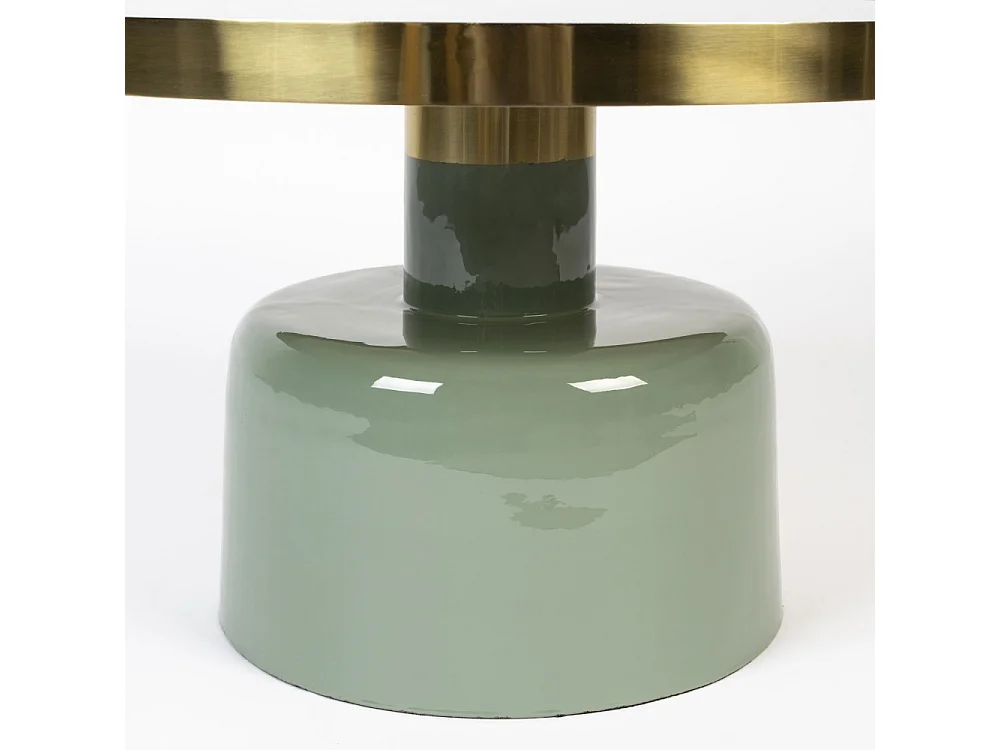 Glam - Table basse design en métal ø60cm - Vert d'eau
