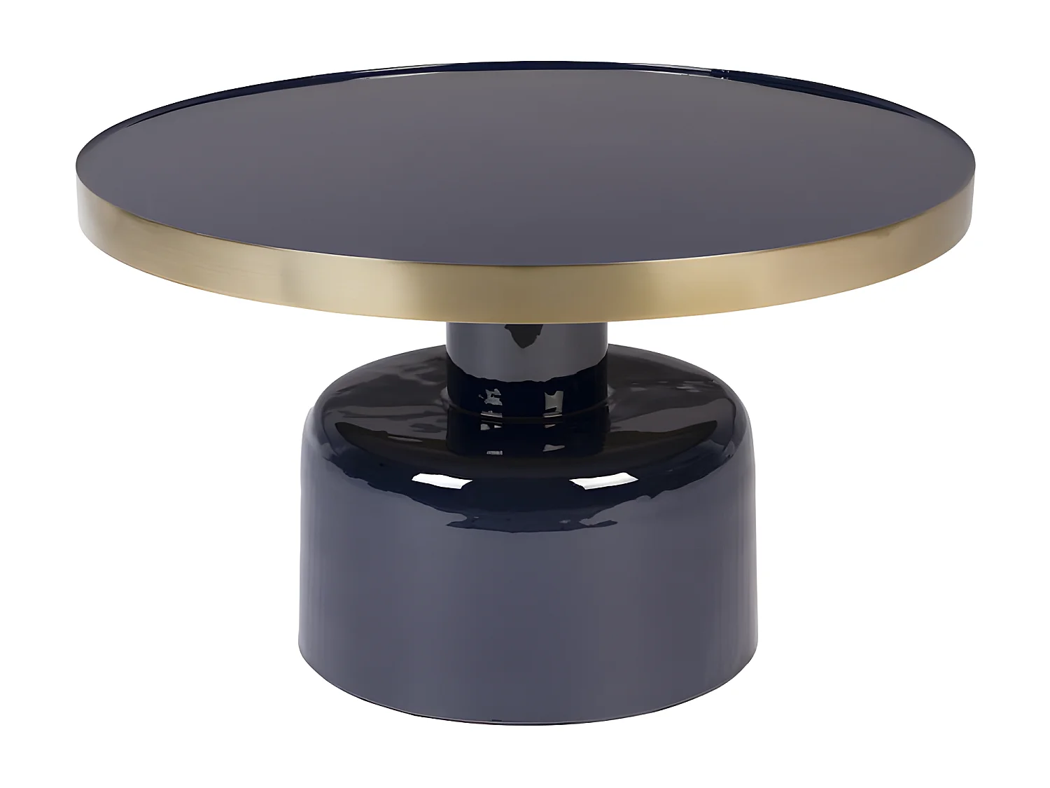 GLAM - Table basse ronde en acier émaillé