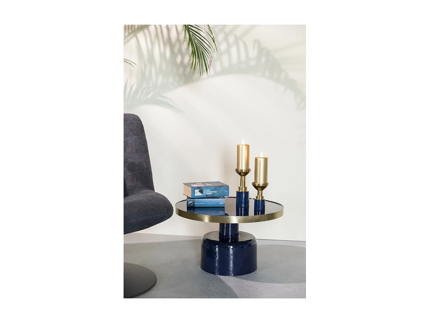 GLAM - Table basse ronde en acier émaillé