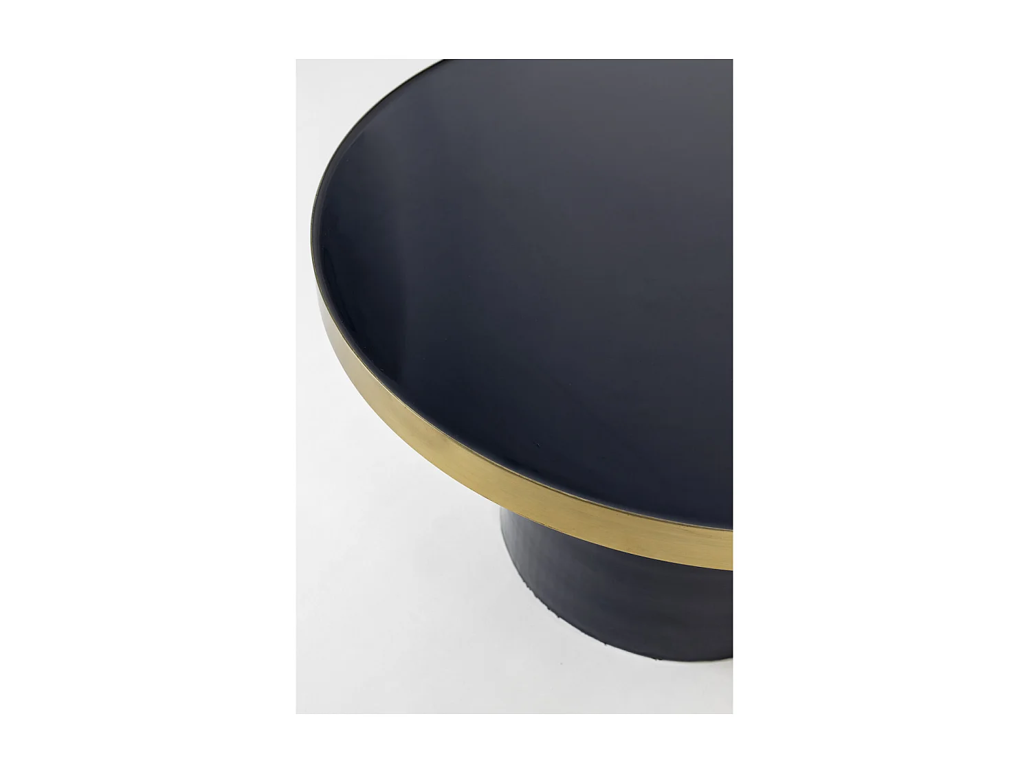 GLAM - Table basse ronde en acier émaillé