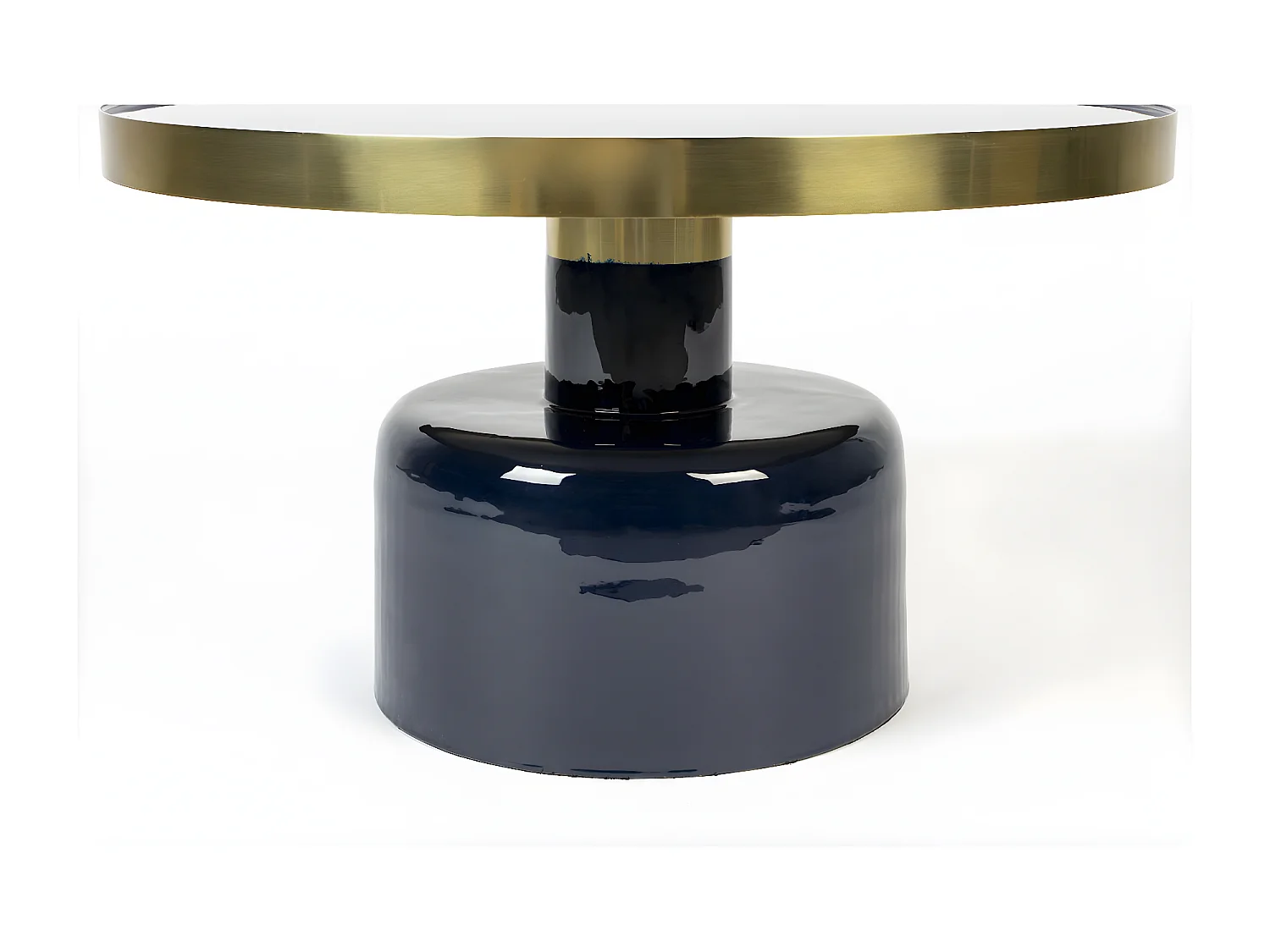 GLAM - Table basse ronde en acier émaillé