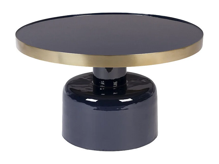 Glam - Table basse design en métal ø60cm - Couleur - Bleu foncé
