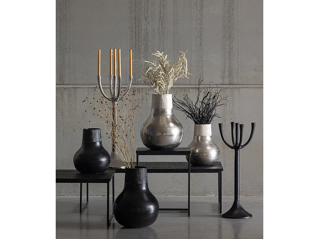 SHARING - Table d'appoint en teck recyclé noir