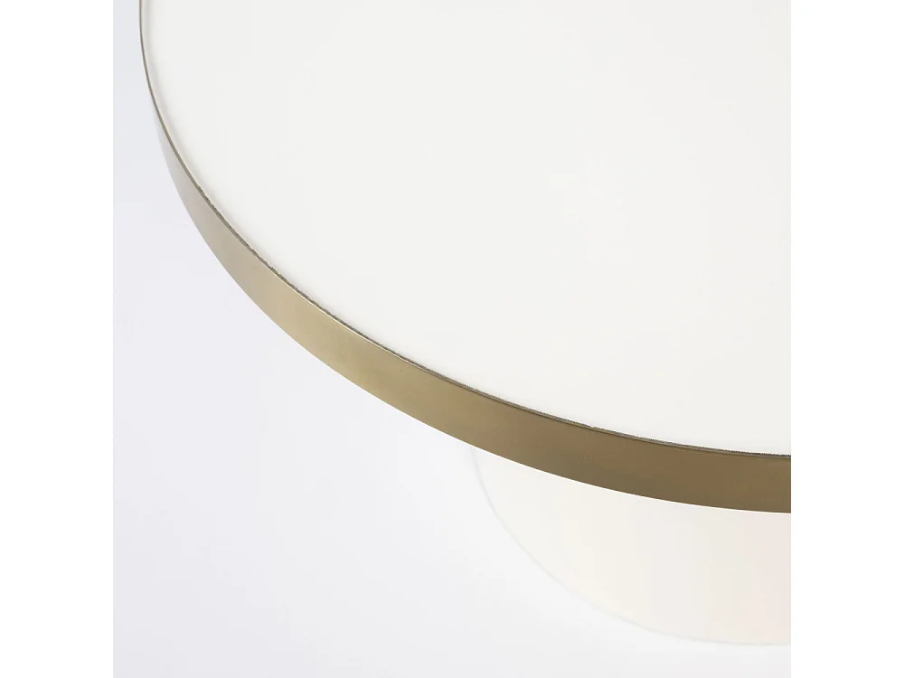 Glam - Table basse design en métal ø60cm - Blanc