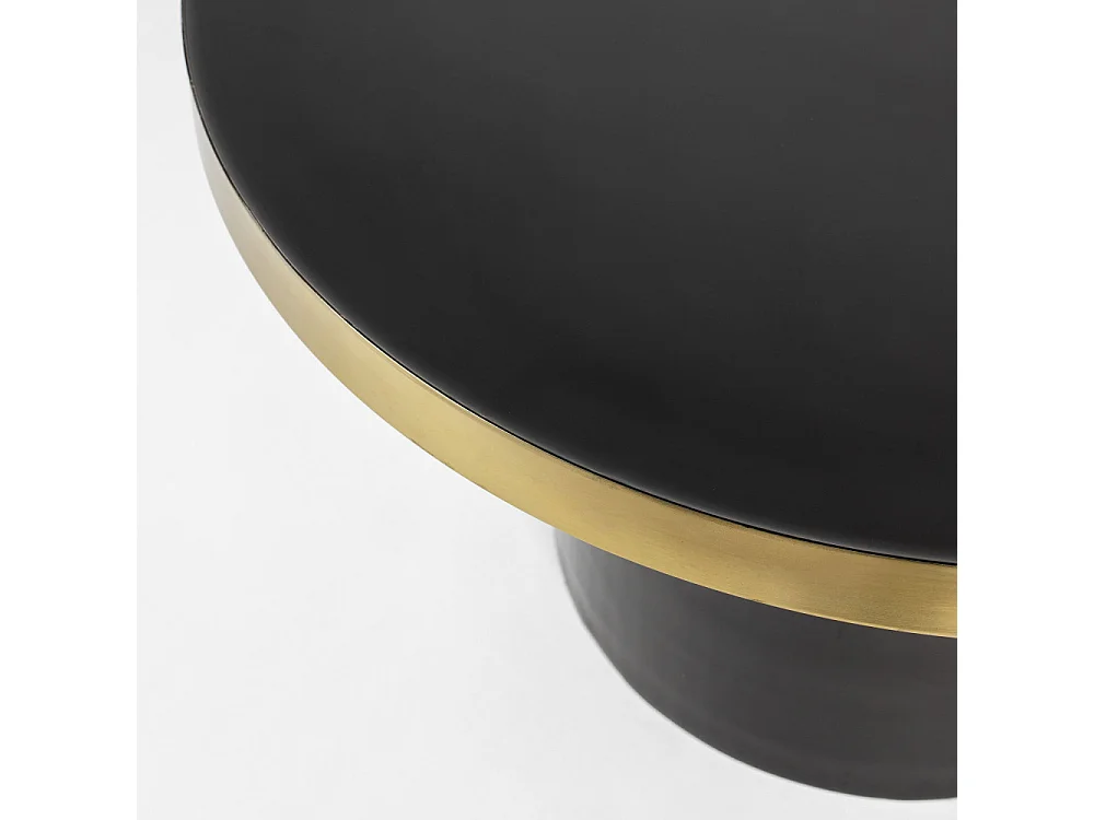 Glam - Table basse design en métal ø60cm - Noir