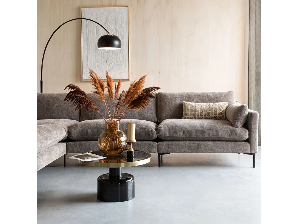 Glam - Table basse design en métal ø60cm - Noir