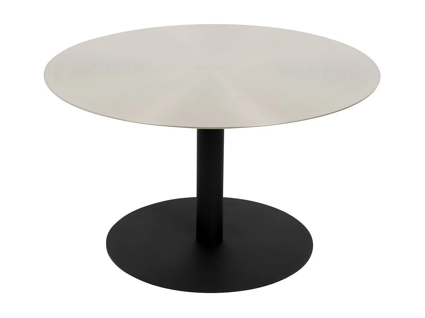 SNOW - Table basse ronde en acier satin D60cm