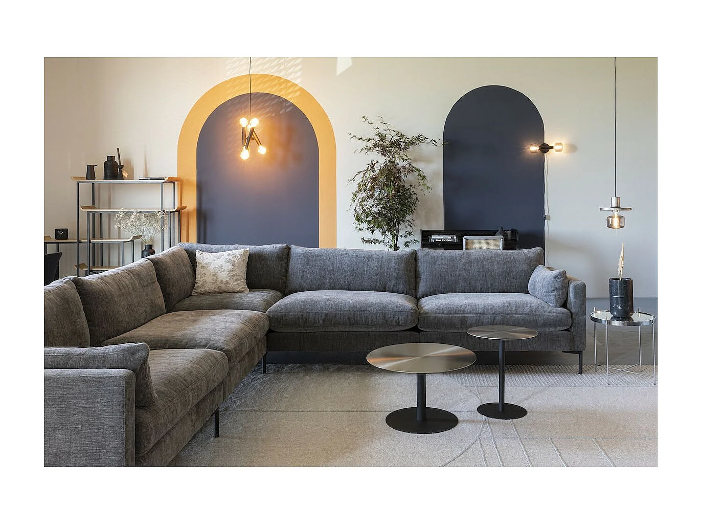 SNOW - Table basse ronde en acier satin D60cm