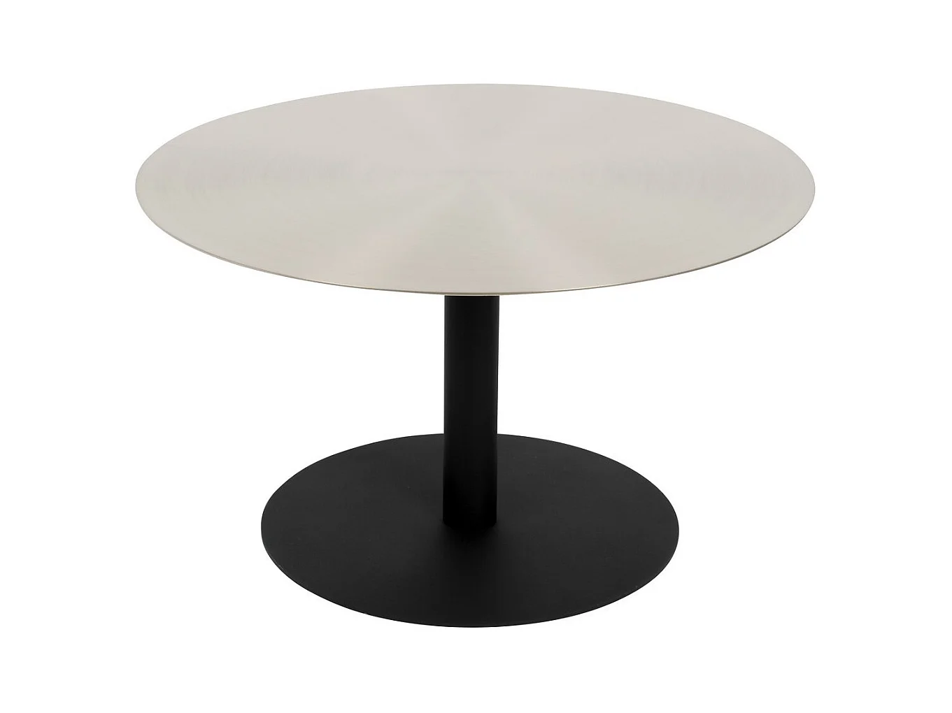 SNOW - Table basse ronde en acier satin D60cm