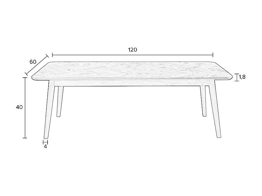 FAB - Table basse en bois clair rectangle