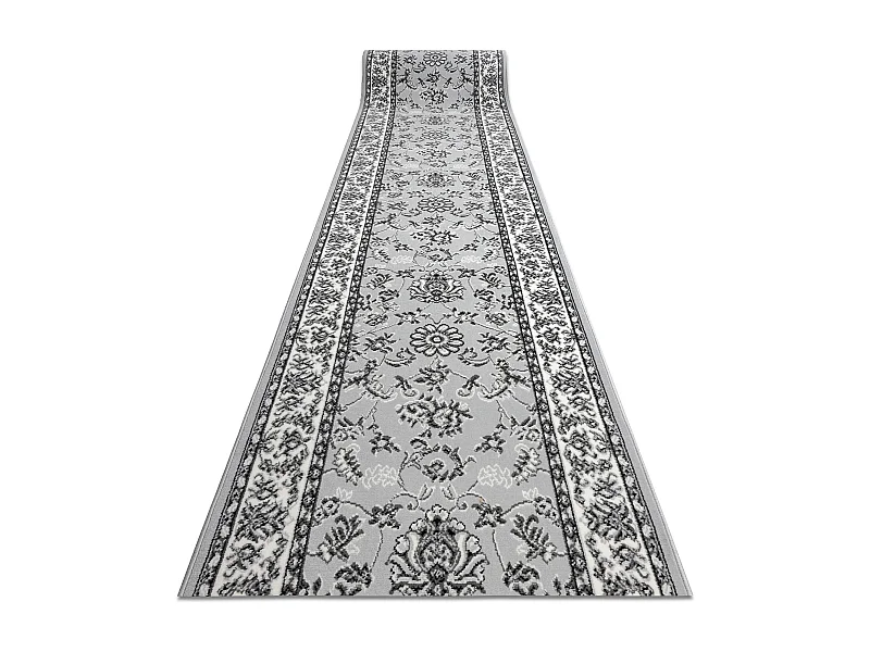 TAPIS DE COULOIR BCF MORAD Klasyk classique gris 90x700 cm