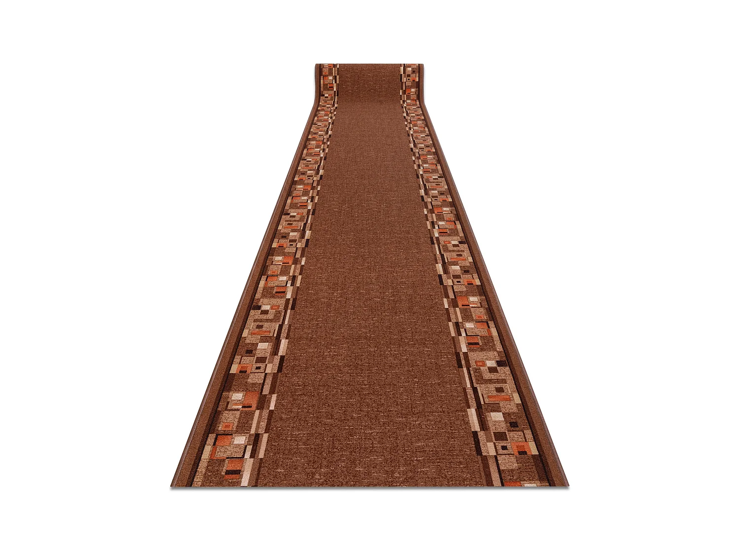 TAPIS DE COULOIR ANTIDÉRAPANT BOMBAY marron 80x810 cm