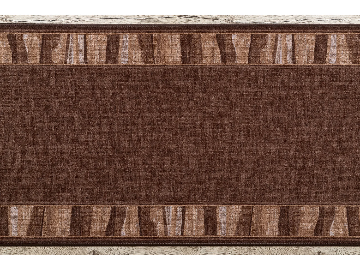 Vloerbekleding met rubber bekleed LINEA bruin 67x120 cm