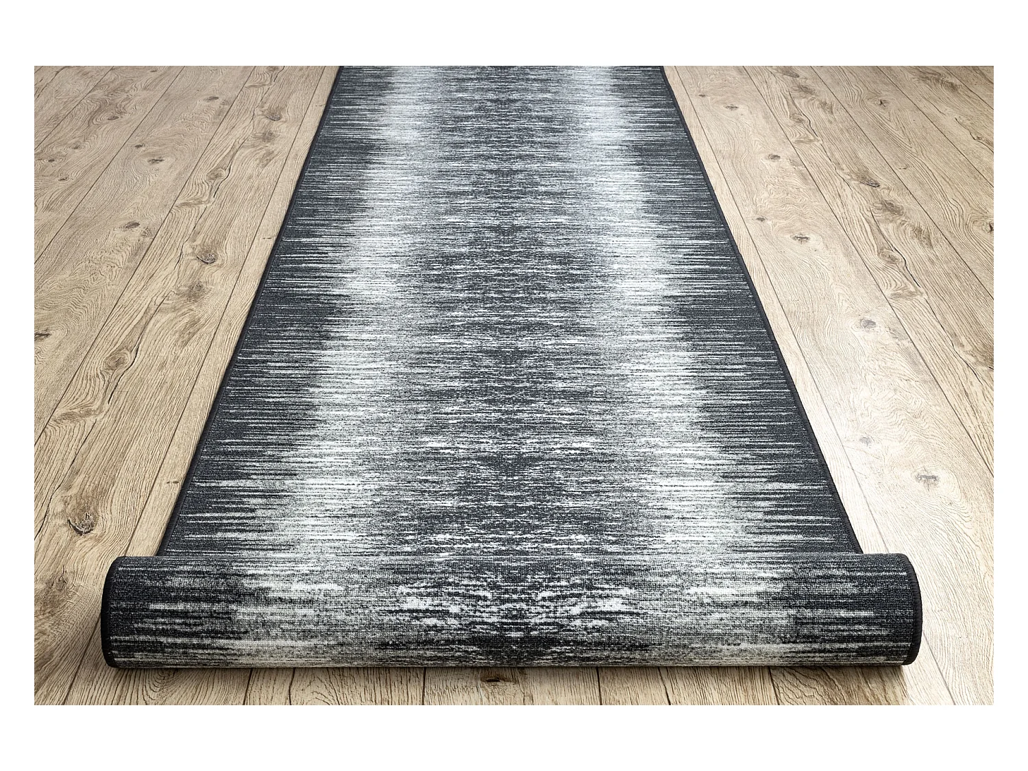 TAPIS DE COULOIR antidérapant TOLTEC gris 67x350 cm